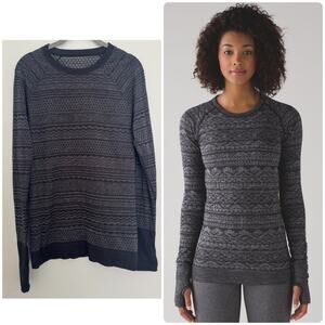 Lululemon Rest Less Pullover in Heathered Black